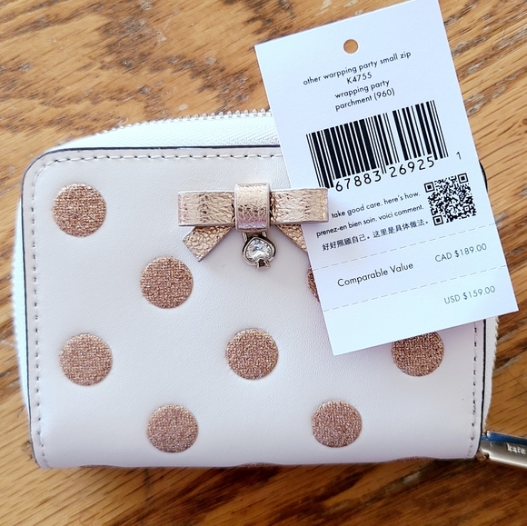 👀50% OFF - NWT‼️ Kate Spade Wrapping Party Gift Small Zip Card Case - Picture 13 of 13